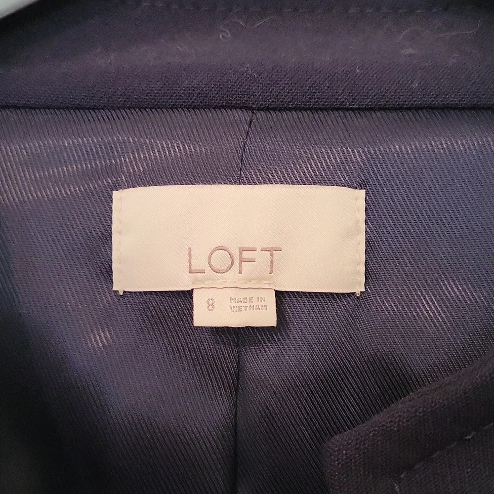 Loft Size 8 Navy Heavy Shacket NWOT - Picture 3 of 6